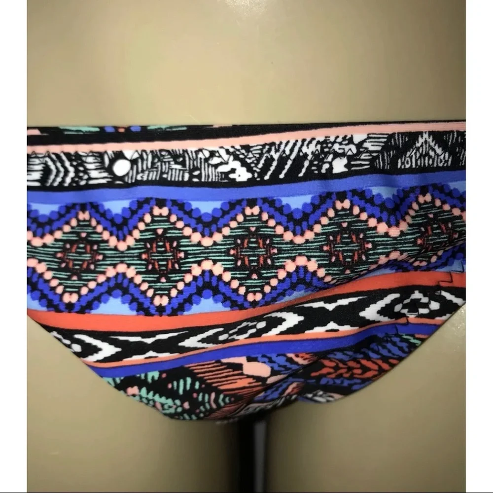 Mossimo Blue Ice With Tassels  Bikini Swim Bottom New w Tags